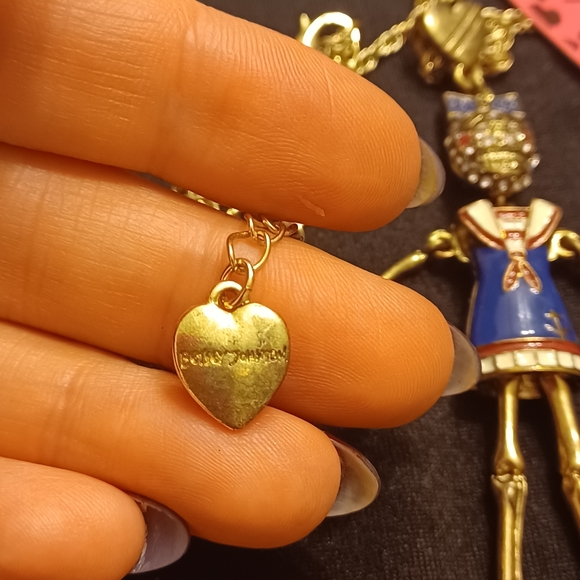 ☠️ BETSEY JOHNSON MOVING RHINESTONES  SKELETON NECKLACE NEW ✨️ - Picture 4 of 7